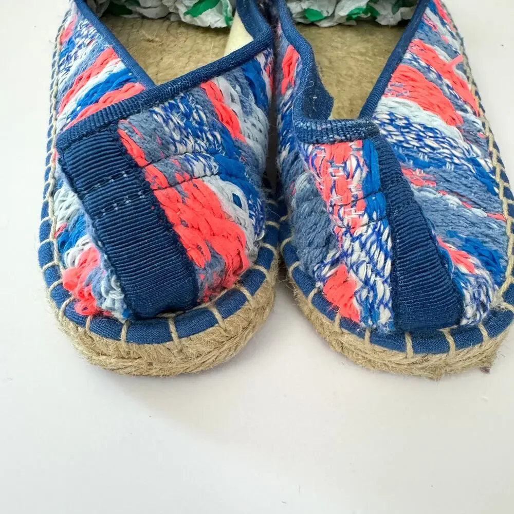 Soludos Womens Mahlia Kent Espadrille Flat Shoes Size 10 Tweed Slip On Blue